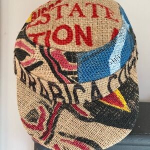 Rare Hills Hats coffee sack/burlap cadet/baseball cap.